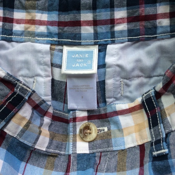 Janie and Jack Plaid Shorts - Picture 3 of 5